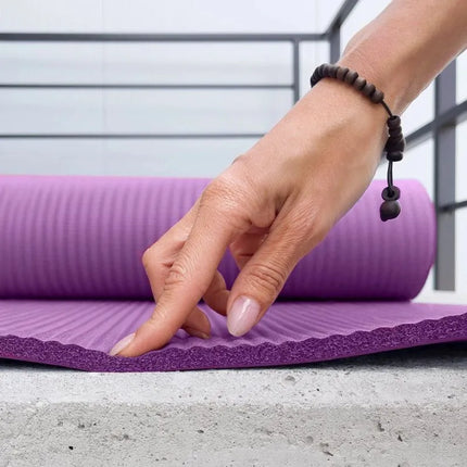 Wozinsky WNSP-15F mankštos kilimėlis 183 x 61 x 1,5 cm, storas gimnastikos kilimėlis jogai ir fitnesui – purpurinis
