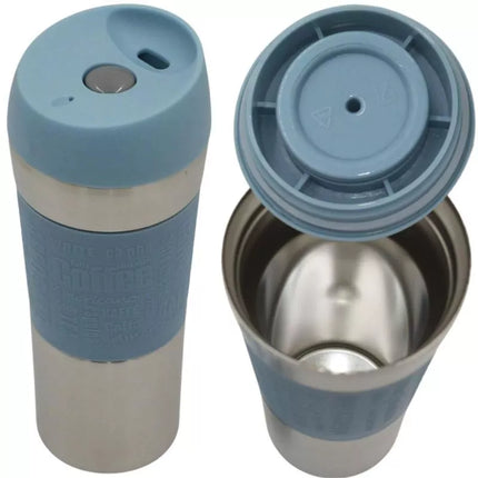 EXCELLENT HOUSEWARE 350 ml mėlynas termo kelioninis puodelis
