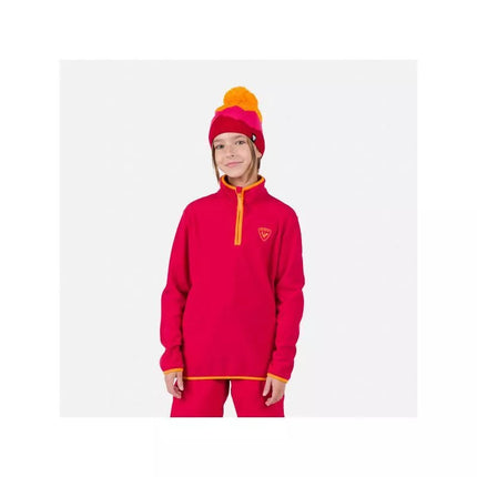 Rossignol Jr Strawpile Fleece pusiau užsegamas bliuzonas Raudonas