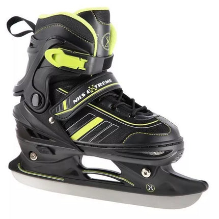 NILS EXTREME NH18191 2IN1 ROLLER SKATES BLACK-LIME SIZE L (39-43) WITH REPLACEABLE HOCKEY BLADE