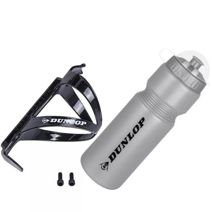 DUNLOP 750 ml dviračio gertuvė su laikikliu sidabrinė