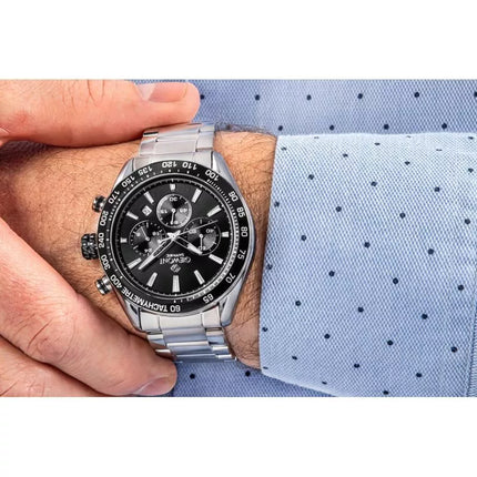 Men's Watch Giewont Chronograph Sapphire Silver Black GW9580-B1