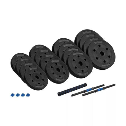 Bituminiai reguliuojami hanteliai su jungtimi 2x15kg REBEL ACTIVE