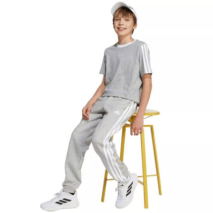 adidas Essentials šviesiai pilkos vaikiškos kelnės JY4995