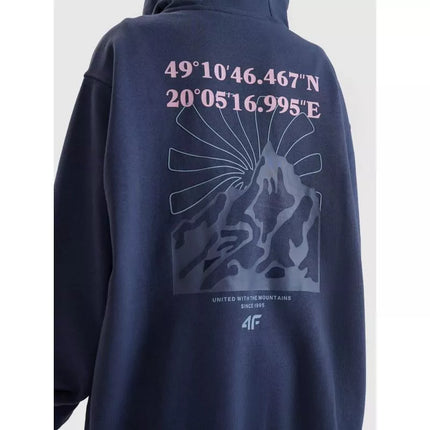 Girls' sweatshirt with a hood, 4F 4FJWSS25TSWSF1482-22S