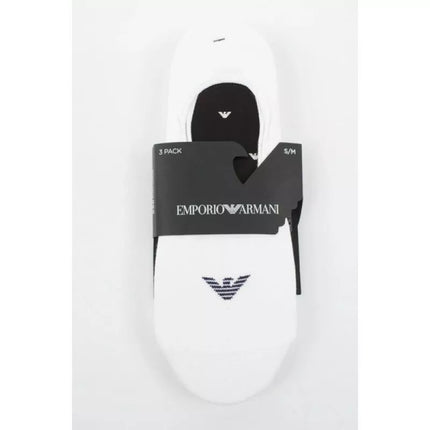 Emporio Armani Calza micro socks cotton white 3-pack