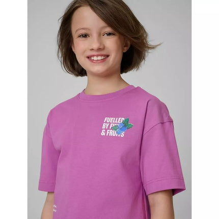 Loose T-shirt with a girl's print 4F 4FJRSS26TTSHF3827-51S