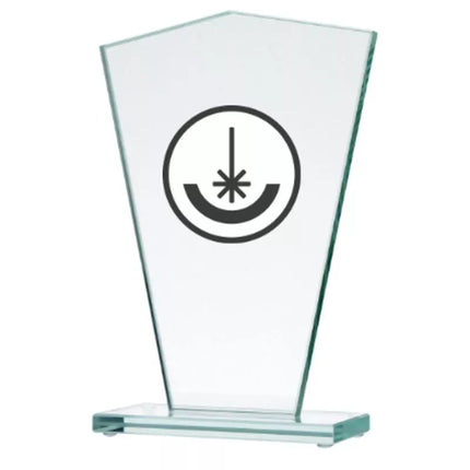 Engraved glass trophy