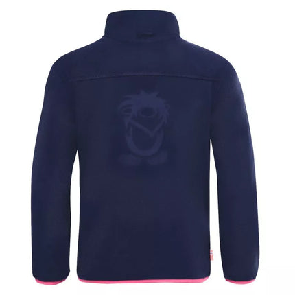 Trollkids mergaitiška striukė „Oppdal Jacket XT“, užtraukiamas flisinis džemperis mergaitėms, tamsiai mėlyna / rožinė (415-114)