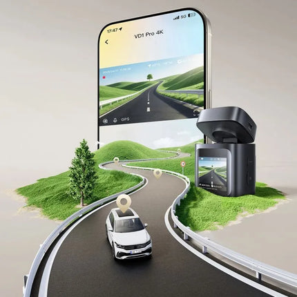 Baseus PrimeTrip VD1 Pro automobilinis vaizdo registratorius 4K+1080p su baterija - juodas