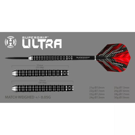 Harrows Supergrip Ultra 90% plieniniai strėlytės HS-TNK-000013890