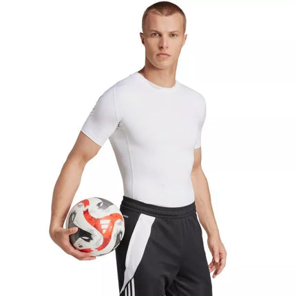 Vyriški adidas Techfit marškinėliai trumpomis rankovėmis balti JP4675