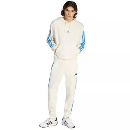 Men's adidas Essentials 3-Stripes French Terry Hoodie Cream KD4901