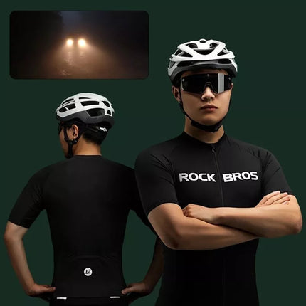 Rockbros 15120002007 Dviračių marškinėliai trumpomis rankovėmis XXXXL - Juodi