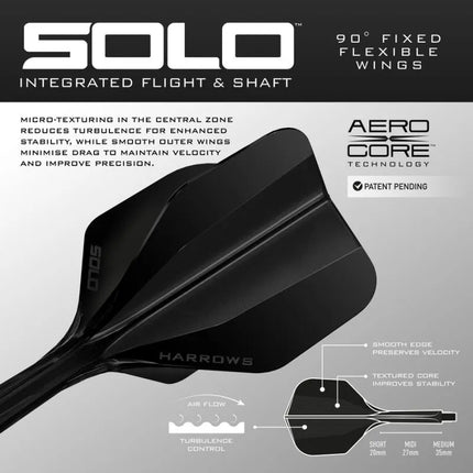 Shaft + Harrows Solo feather - black