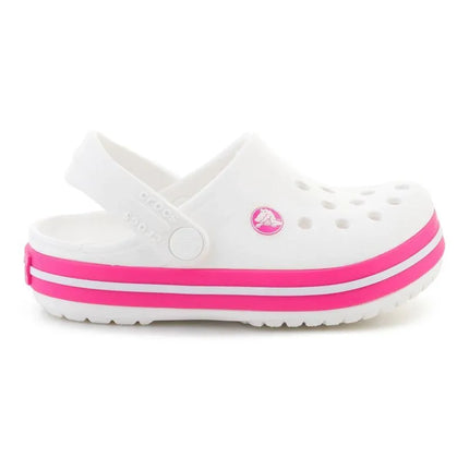 CROCS CROCBAND KIDS CLOG T WHITE/PINK CRUSH 207005-6WU