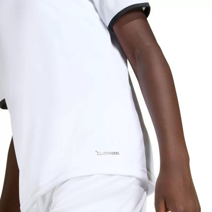 adidas Entrada 26 vaikiški marškinėliai balti ir juodi JZ2532