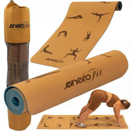 JOGOS KILIMĖLIS IŠ KAMŠTINĖS GUMOS 183x61x0.4CM ENERO FIT