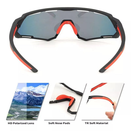 Rockbros SP246 sports glasses black and red