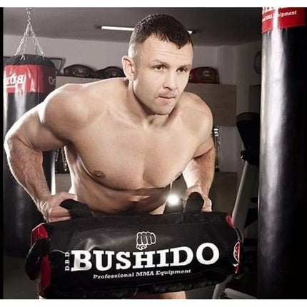 SMĖLIO MAIŠAS BUSHIDO, SMĖLIO KREPŠYS, KRYŽMINĖMS TRENIRUOTĖMS, FITNESAS 35 KG
