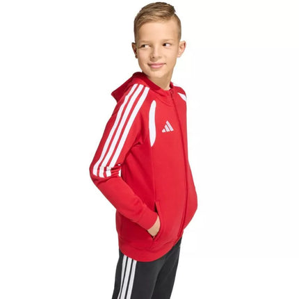 adidas Tiro 26 League Sweat Full Zip Hoodie for Kids Red KF9101