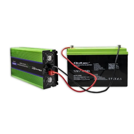 QOLTEC MONOLITH ĮTAMPOS KEITIKLIS | AKUMULIATORIAUS ĮKROVIKLIS | UPS | 2000W | 4000W | 12V Į 230V | GRYNAS SINUSAS | LCD