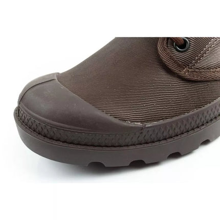 Palladium Men's Baggy Coated High Top Sneakers, Fashionable Dark Brown