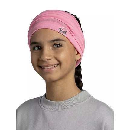 Vaikiška bandana BUFF MERINO LIGHTWEIGHT SOLID ROSE PINK