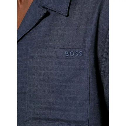 BOSS Vida Marškiniai Mėlynos Paplūdimio Marškiniai (50540154-413)