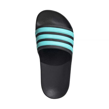 Adidas Adilette Aqua Slides vaikiškos šlepetės juodos ir mėlynos JS2497
