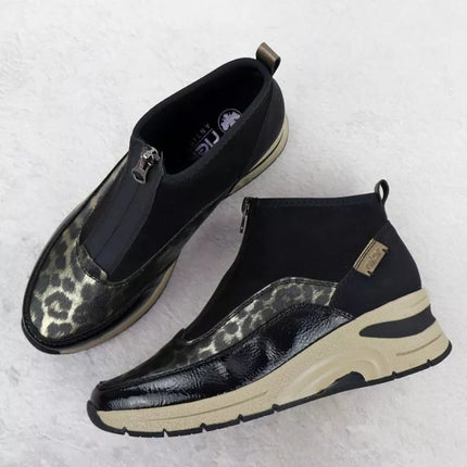Women's black wedge ankle boots Rieker N9362-00