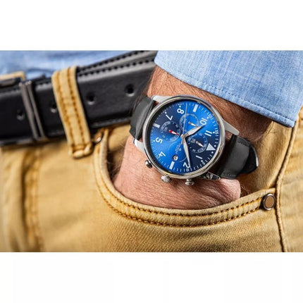 Men's Watch Giewont Chronograph Sapphire Black and Blue GW5630-A3
