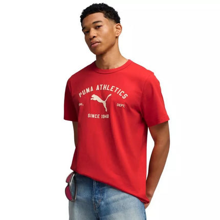 Puma Class Graphic Tee vyriški marškinėliai raudoni 692226 11