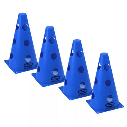 Rinkinys iš 4 treniruočių kūgių - 23 cm mėlyni / PT4-12WH-B