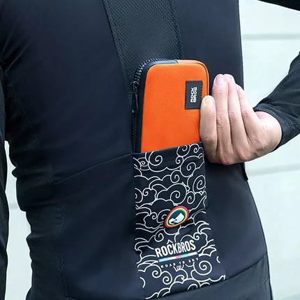 Rockbros dviračio krepšys 30990043004 telefonui, raktams, piniginei 0.15 l - oranžinis