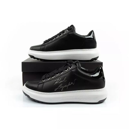 Karl Lagerfeld men's shoes sneakers Kapri natural leather black