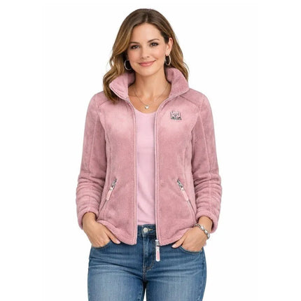 Geographical Norway moteriškas flisinis džemperis Ticarina Old Pink Db Lady 0124 šviesiai rožinis (WZ8083F/GN-Light pink)
