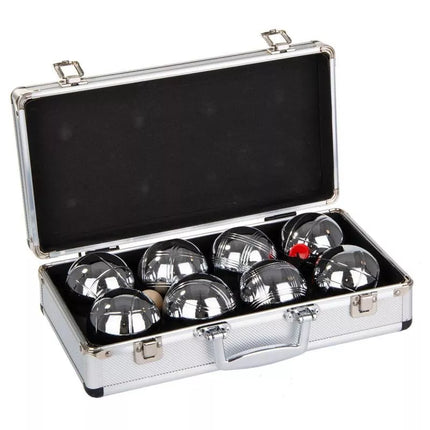 8-PIECE PETANQUE BALLS - BOULE PETANQUE ALUMINUM SUITCASE ENERO