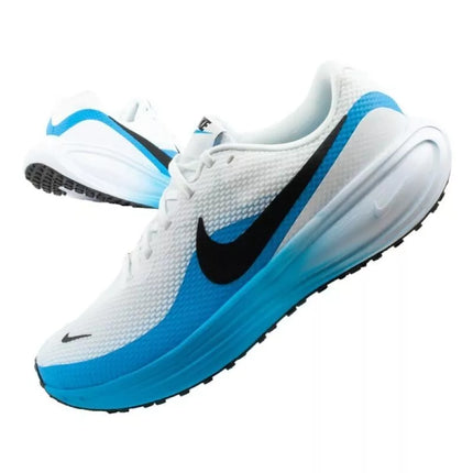 Nike Revolution 8 vyriški balti sportiniai bateliai bėgimui