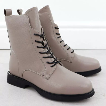 Women's leather ankle boots, beige, Filippo DBT7222