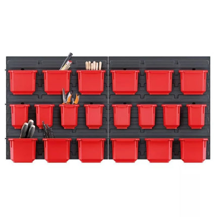 WORKSHOP BOARD WITH A SET OF 20 CONTAINERS ORDERLINE KISTENBERG
