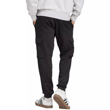 Men's adidas Essentials Feelcozy Fleece Cargo Pants Black JE3820