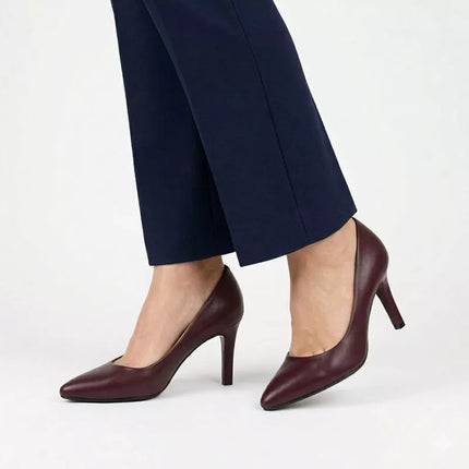 Sergio Leone 1336 burgundy pointed toe pumps for women