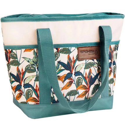 Spokey Eco Simply thermal bag green and beige 929509
