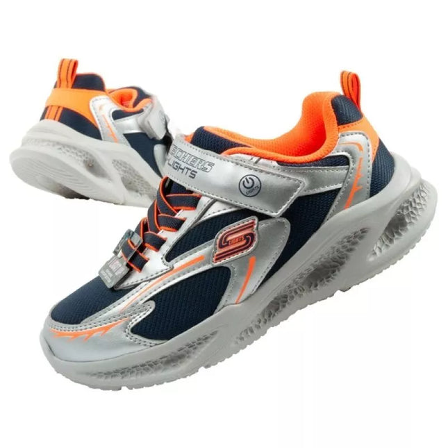 Skechers Glow Strider LED Children's Sports Shoes for Boys Silver