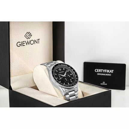 Men's Watch Giewont Chronograph Sapphire Silver Black GW3520-B2