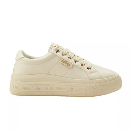 Lee Cooper women's shoes sports sneakers beige platform fashionable