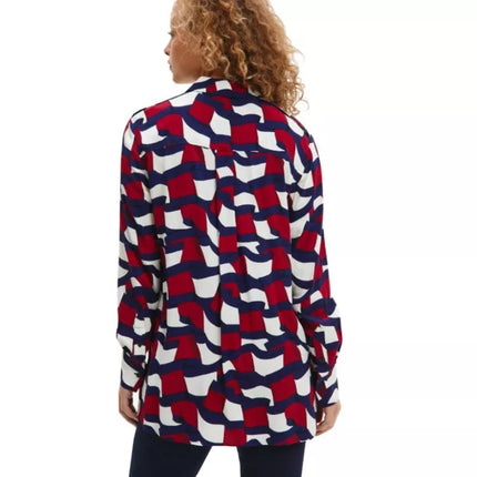 Tommy Hilfiger Viskozės moteriški marškiniai WW0WW31447