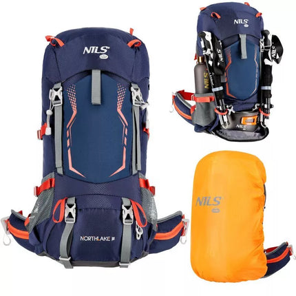 NC1993 NORTHLAKE NAVY BLUE TOURIST BACKPACK 30L+10 NILS CAMP