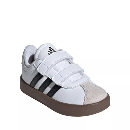Adidas VL Court 3.0 Skateboarding Shoes for Kids White and Gray ID9157